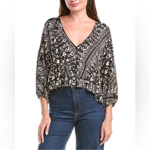 Saltwater Luxe cropped Top Womens Medium Multicolor Floral